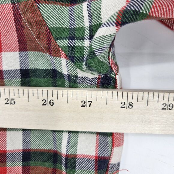 Vtg Abercrombie Flannel Shirt Mens XL Red Green Plaid Short Sleeve Casual - Picture 8 of 10